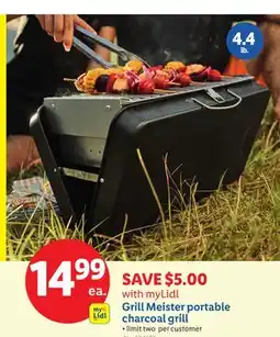 Lidl Grill Meister portable charcoal grill offer