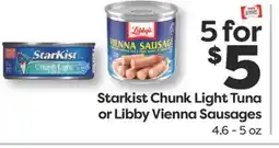 Weis Markets Starkist Chunk Light Tuna or Libby Vienna Sausages offer