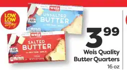 Weis Markets Weis Quality Butter Quarters offer
