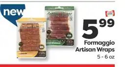 Weis Markets Formaggio Artisan Wraps offer