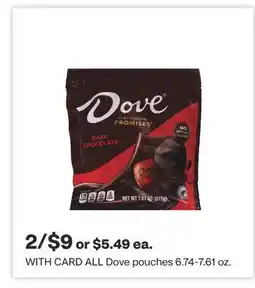 CVS ALL Dove pouches 6.74-7.61 oz offer