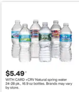 CVS Natural spring water 24-28 pk., 16.9 oz bottles offer