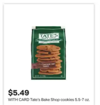 CVS Tate's Bake Shop cookies 5.5-7 oz offer