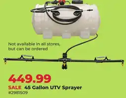 Runnings Fimco 45 Gallon UTV Sprayer offer