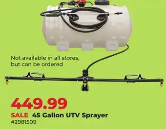 Runnings Fimco 45 Gallon UTV Sprayer offer