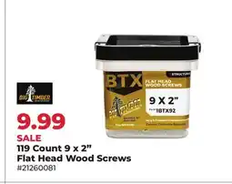 Runnings Big Timber 119 Count 9 x 2 Flat Head Wood Screws offer