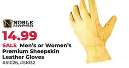 Runnings Noble Outfitters Men's or Women's Premium Sheepskin Leather Gloves offer