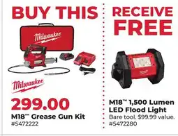 Runnings Milwaukee M18 Grease Gun Kit offer