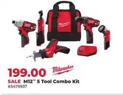 Runnings Milwaukee M12 5 Tool Combo Kit offer