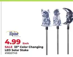 Runnings Alpine 33 Color Changing LED Solar Stake offer