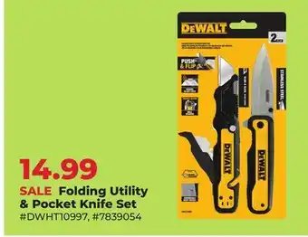 Runnings DeWalt Folding Utility & Pocket Knife Set offer