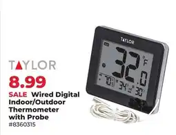 Runnings Taylor Wired Digital Indoor/Outdoor Thermometer with Probe offer