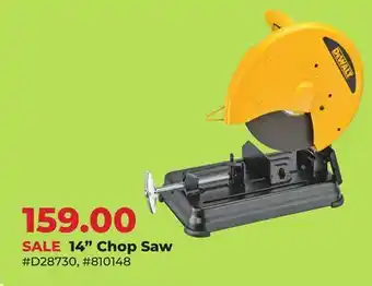 Runnings DeWalt 14 Chop Saw offer