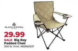 Runnings Black Seirra Big Boy Padded Chair offer