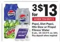 Safeway Pepsi, Diet Pepsi, Mtn Dew or Propel Fitness Water offer