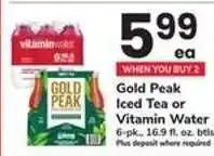 Safeway Gold Peak Iced Tea or Vitamin Water offer