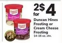 Safeway Duncan Hines Frosting or Cream Cheese Frosting offer