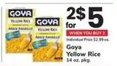 Safeway Goya Yellow Rice offer