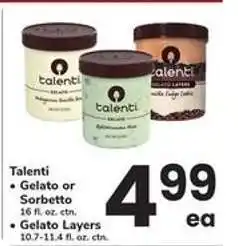 Safeway Talenti Gelato or Sorbetto offer