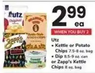 Safeway Utz Kettle or Potato Chips offer