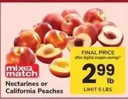 Safeway Nectarines or California Peaches offer