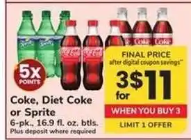 Safeway Coke, Diet Coke Or Sprite offer