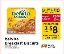 ShopRite belVita Breakfast Biscuits offer