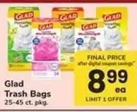 Safeway Glad Trash Bags offer