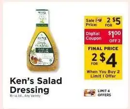 ShopRite Ken's Salad Dressing offer