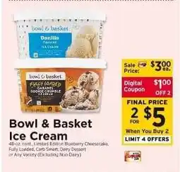 ShopRite Bowl & Basket Ice Cream offer