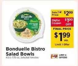 ShopRite Bonduelle Bistro Salad Bowls offer