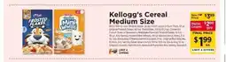 ShopRite Kellogg's Cereal Medium Size offer