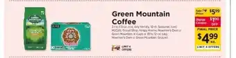 ShopRite Green Mountain Coffee offer