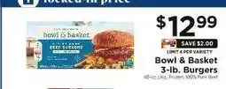 ShopRite Bowl & Basket 3-lb. Burgers offer