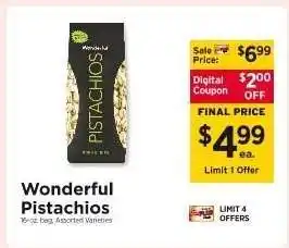 ShopRite Wonderful Pistachios offer