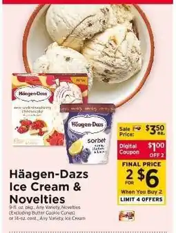 ShopRite Häagen-Dazs Ice Cream & Novelties offer