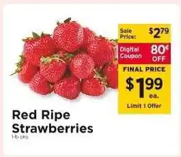 ShopRite Red Ripe Strawberries offer