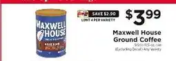ShopRite Maxwell House Ground Coffee offer