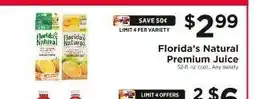 ShopRite Florida's Natural Premium Juice offer
