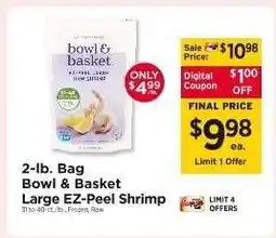 ShopRite Bowl & Basket Large EZ-Peel Shrimp offer