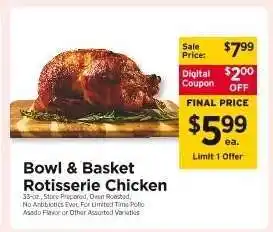ShopRite Bowl & Basket Rotisserie Chicken offer
