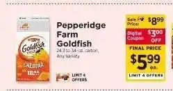 ShopRite Pepperidge Farm Goldfish offer