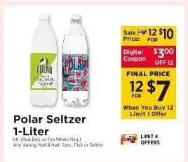 ShopRite Polar Seltzer 1-Liter offer