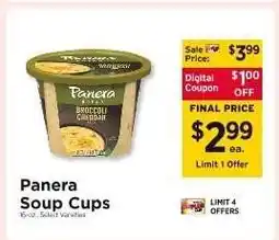 ShopRite Panera Soup Cups offer