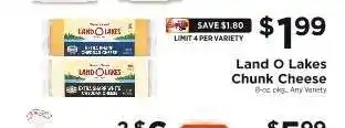 ShopRite Land O Lakes Chunk Cheese offer