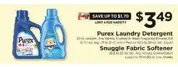 ShopRite Purex Laundry Detergent & Snuggle Fabric Softener offer