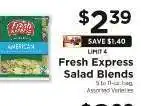 ShopRite Fresh Express Salad Blends offer