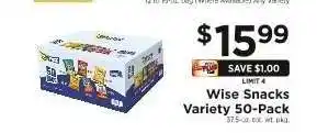 ShopRite Wise Snacks Variety 50-Pack offer