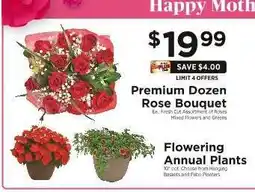 ShopRite Premium Dozen Rose Bouquet offer