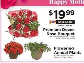 ShopRite Premium Dozen Rose Bouquet offer